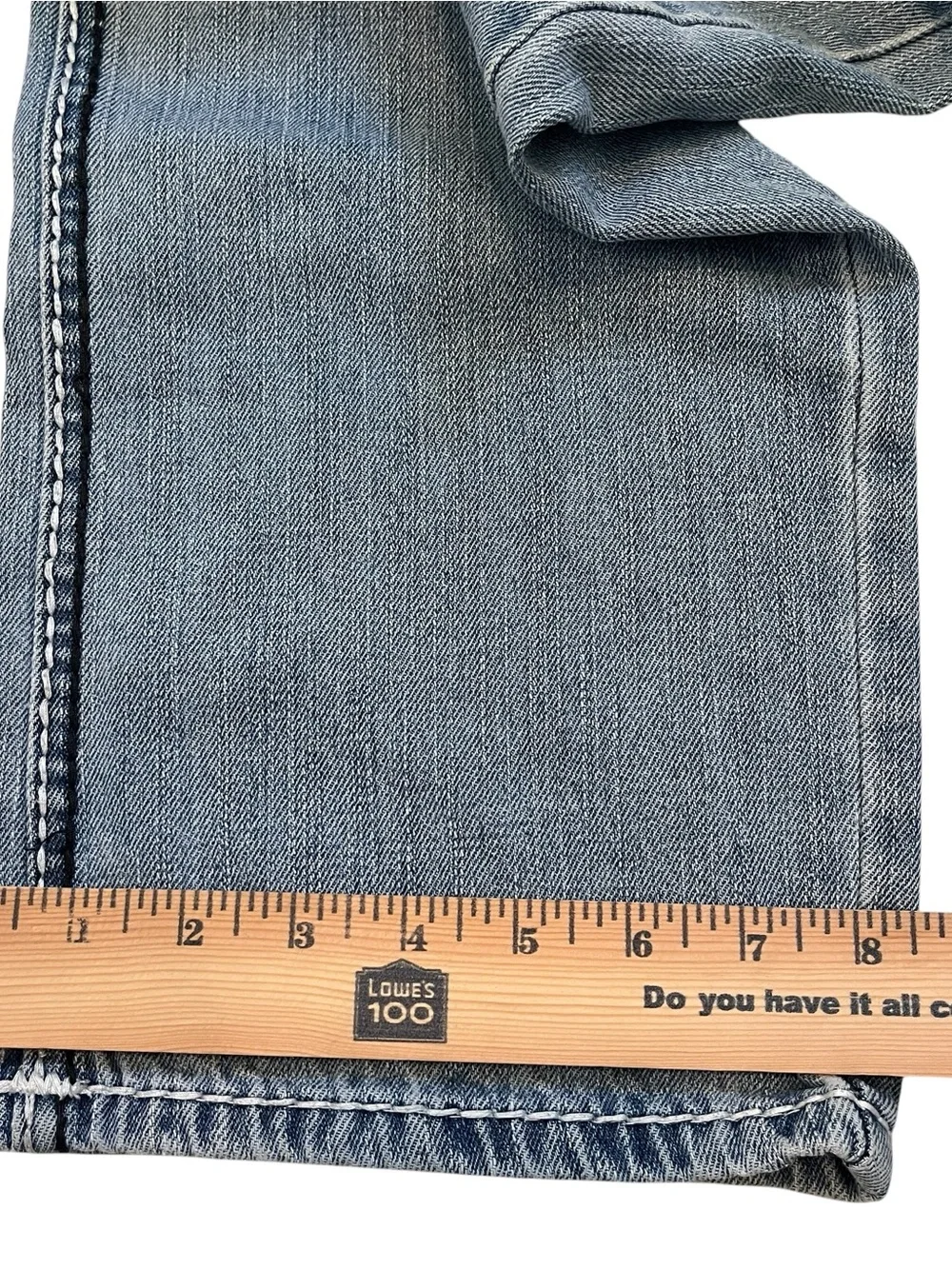 True Religion Joey Super T Jeans 34x30 Light Wash Bootcut USA Contrast Stitch
